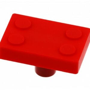 Buton UM-BLOCK-CZ lego rosu cauciuc