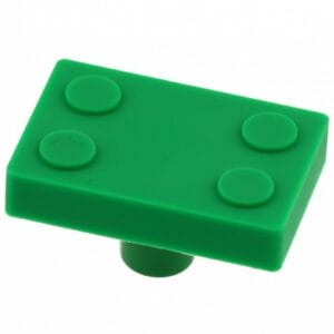 Buton UM-BLOCK-ZL lego verde cauciuc