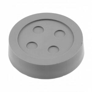 Buton UM-BUTTON-SZ nasture gri cauciuc