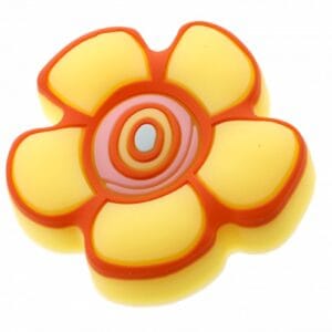 Buton UM-KID-C-001 floare galbena cauciuc