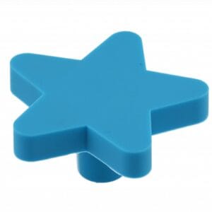 Buton UM-STAR-NB stea albastu cauciuc