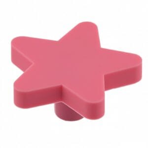 Buton UM-STAR-RZ stea roz cauciuc