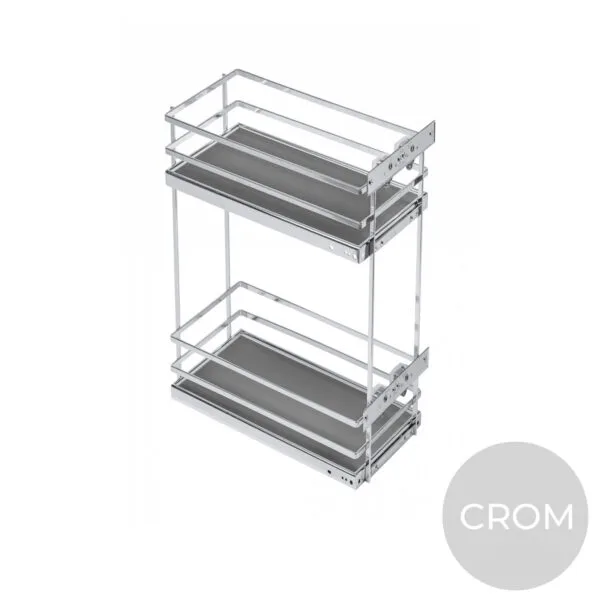 MovixPro cos Jolly 300 mm 2 nivele fara glisiere, crom KO-300BO-01