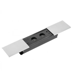 Priza incorporabila dreptunghiulara 2 x priza Schuko + 1 x USB A + 1 x USB C + 1 x HDMI + 1 x RJ49 aluminiu AE-PB2SPRES-53