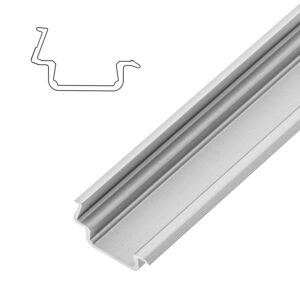 Profil GLAX pentru banda led cu frezare si inclinare 22° / 2ml  PA-GLAXWPKT-AL