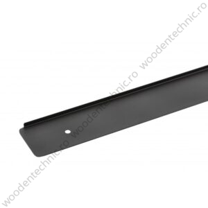 Profil NEGRU capat blat STANGA tip A 38 mm LMB-BOCZ38L-20M