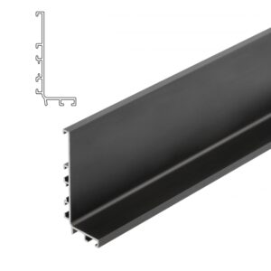 Profil VELLO tip L cu functie LED 3ml, negru PA-VELLO-L3M-20M
