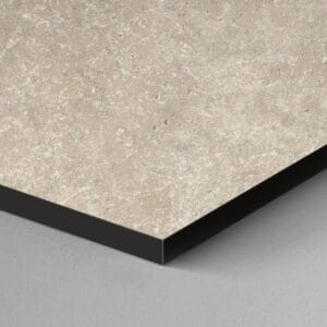 650 mm - Ceramica Tessina crem - F221 ST87 - Blat laminat compact miez negru 12 mm grosime EGGER