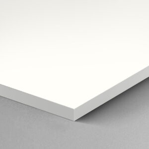 Alb alpin colorat in masa - W1101 ST76 - Blat laminat compact miez alb 12 mm grosime- 650 mm latime-  EGGER