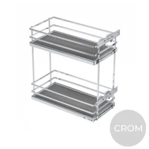 MovixPro cos Jolly 400 mm 2 nivele fara glisiere, crom KO-400BO-01